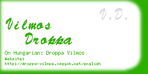 vilmos droppa business card